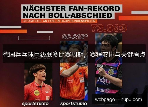 德国乒乓球甲级联赛比赛周期，赛程安排与关键看点